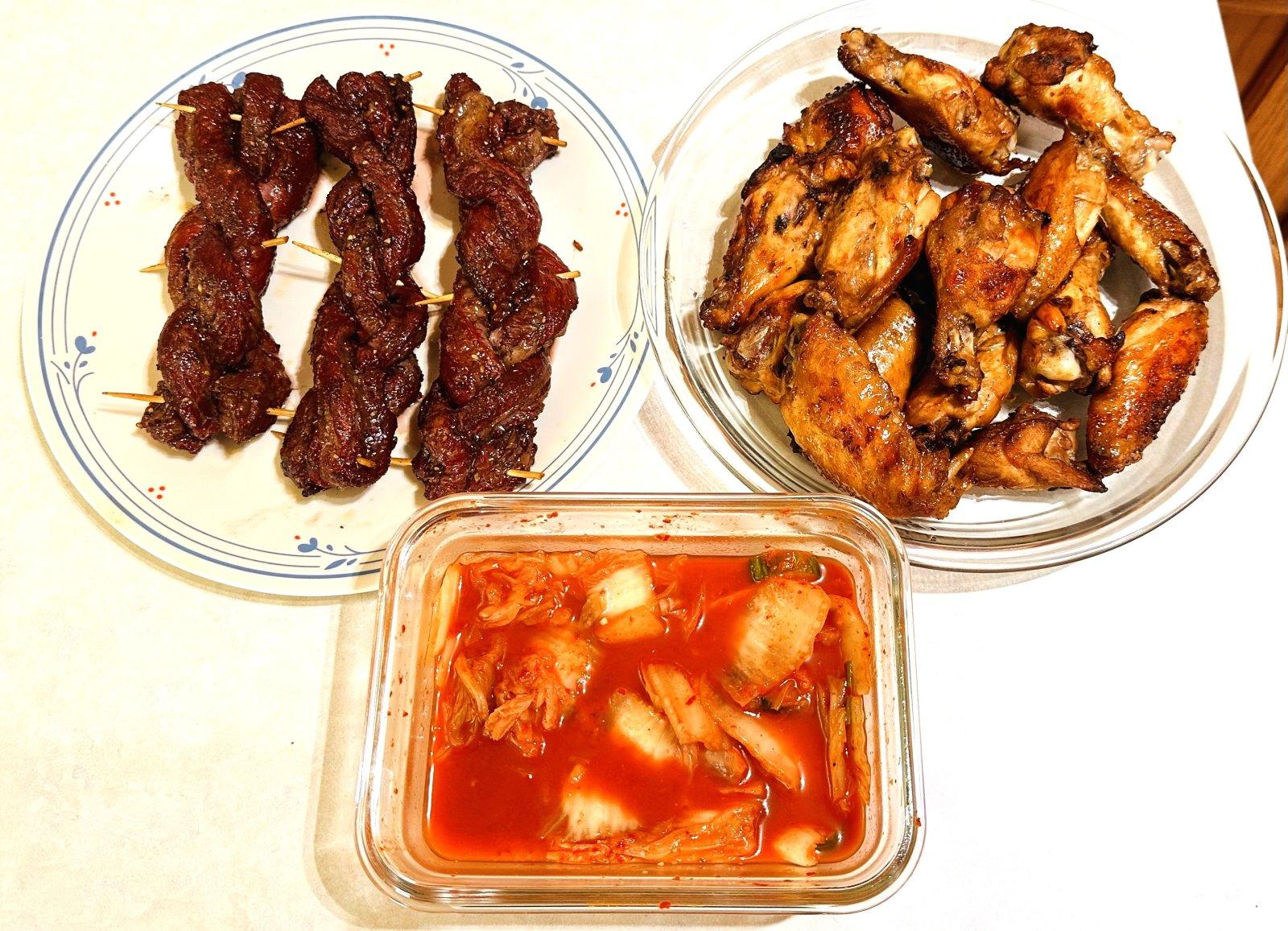 8 rib fingrers and chicken with Kimche.jpg